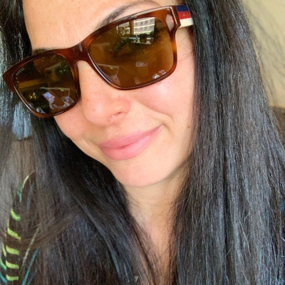 Authentic GUCCI 56 Rectangular Acetate logo UNISEX Sunglasses - Picture 14 of 14